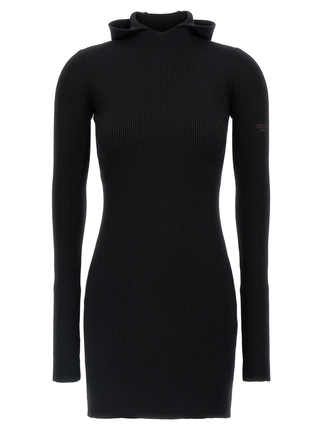 Fendi Black Wool Short Dress