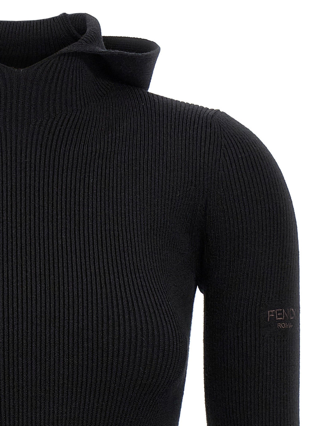 Fendi Black Wool Short Dress