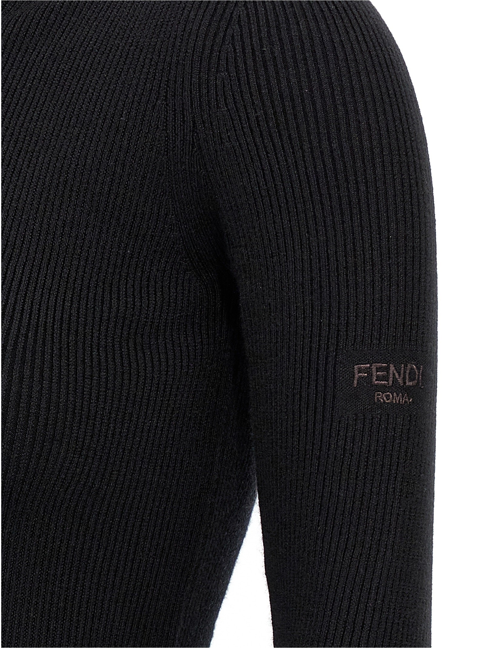 Fendi Black Wool Short Dress