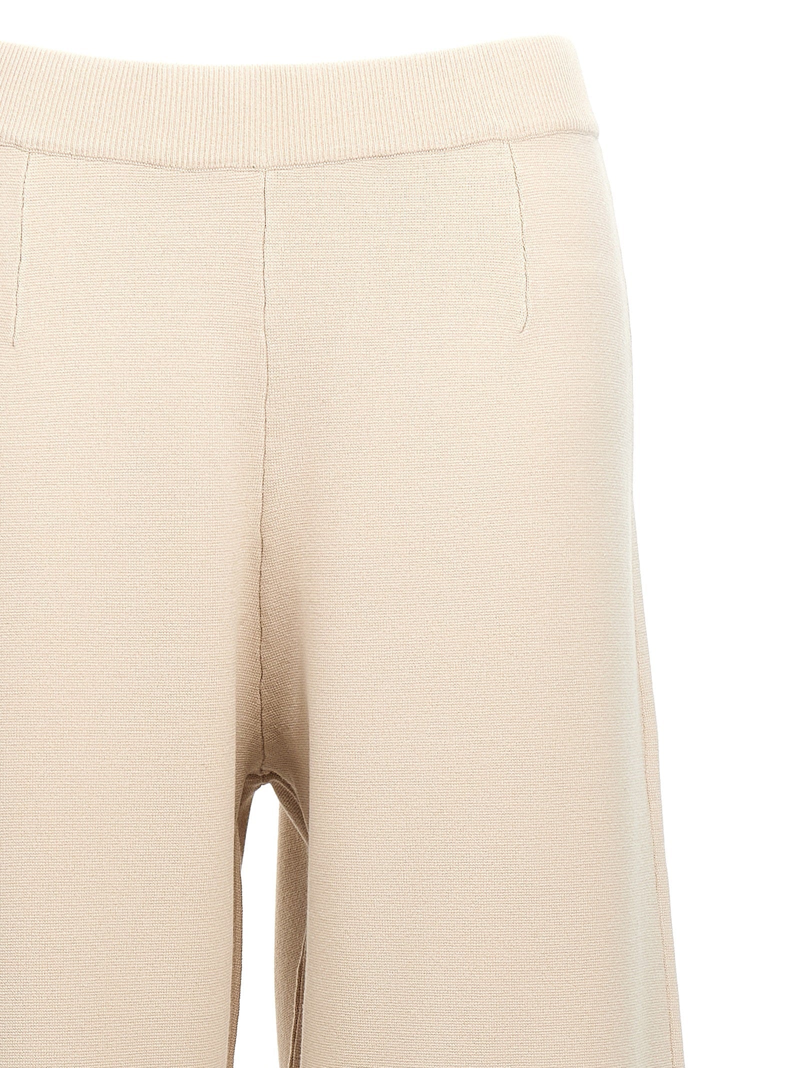Max Mara Beige Viscose Casual Pants
