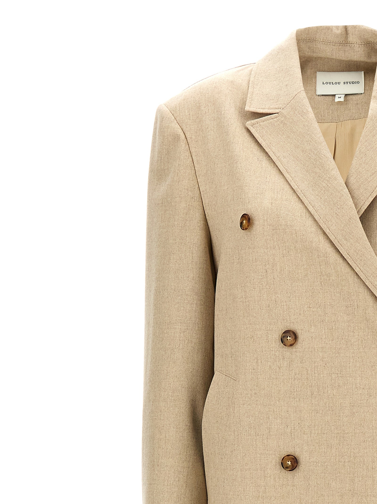 Loulou De Saison Beige Virgin Wool Coat