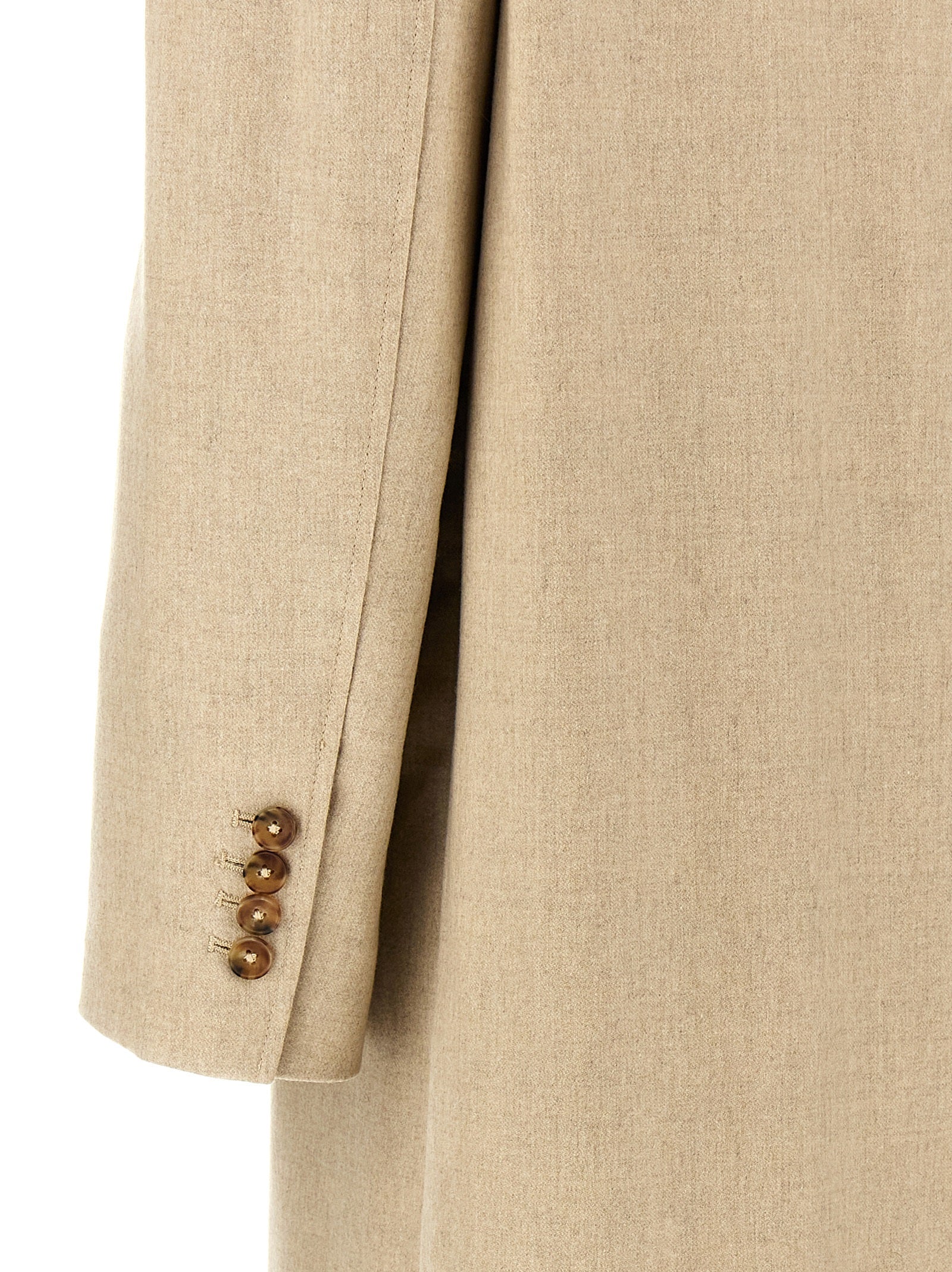 Loulou De Saison Beige Virgin Wool Coat