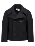 Saint Laurent Black Virgin Wool Coat