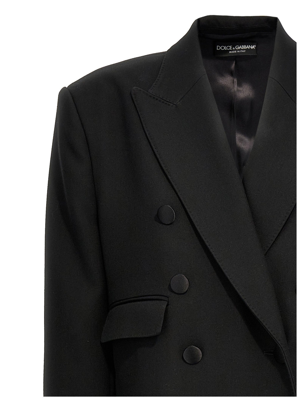 Dolce & Gabbana Black Virgin Wool Coat