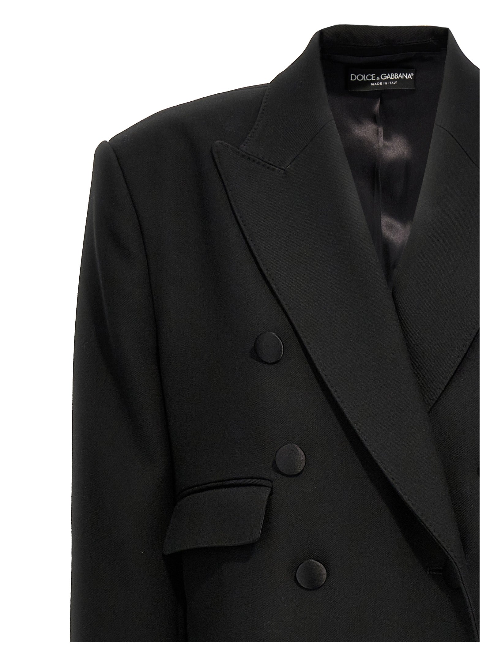 Dolce & Gabbana Black Virgin Wool Coat