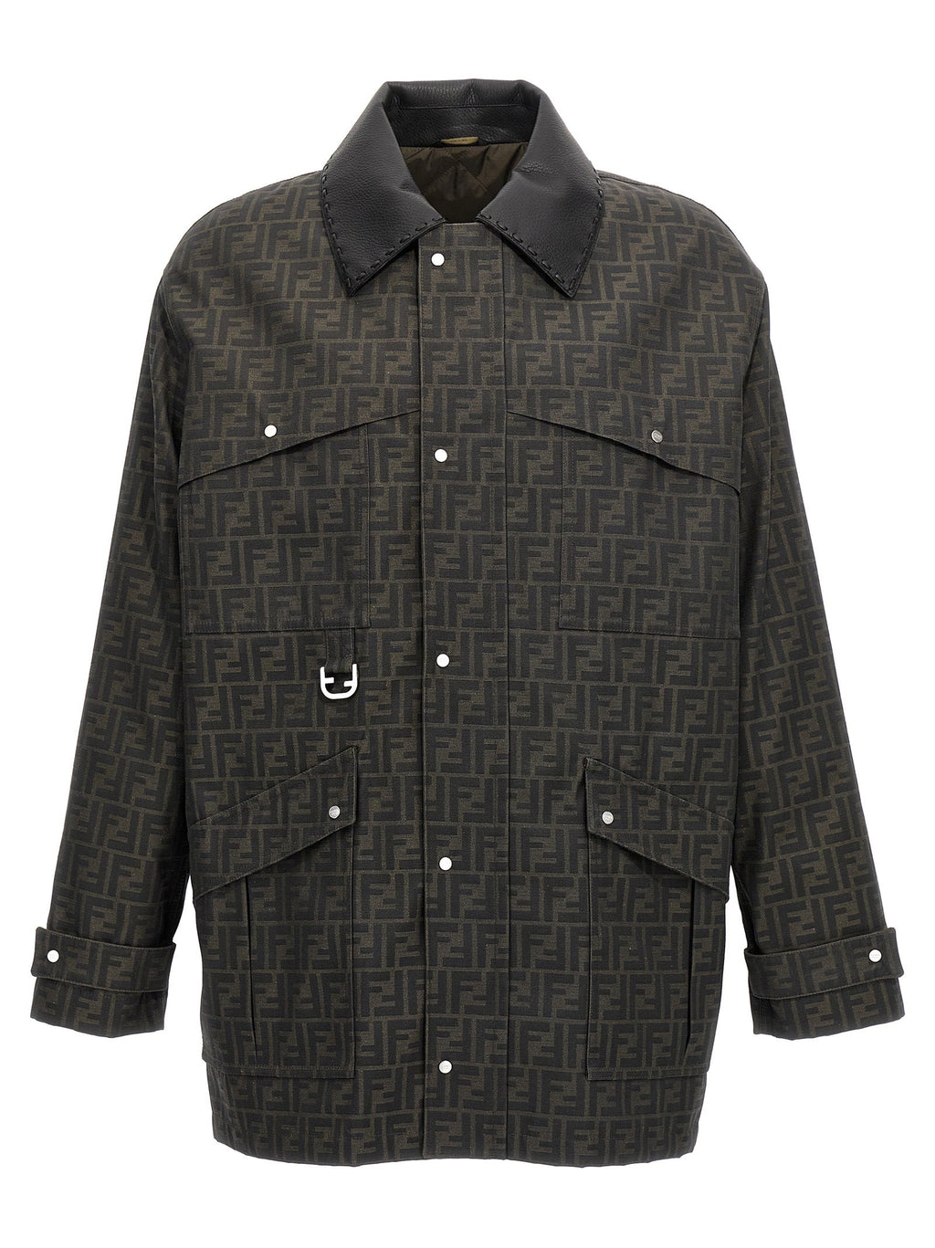 Fendi Brown Polyester Full-Length Jacket