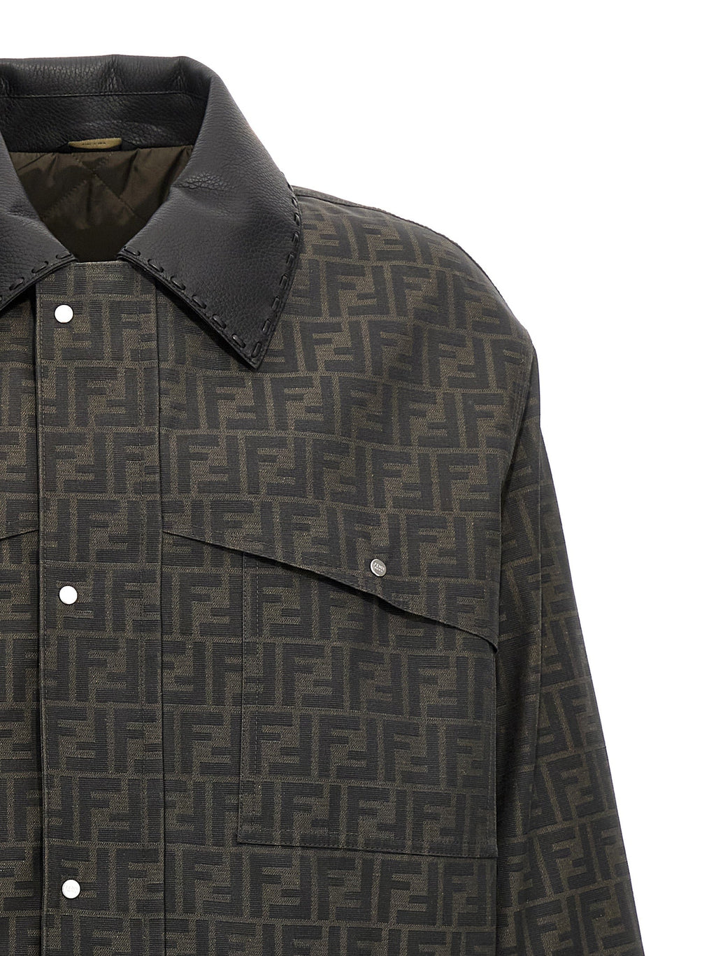 Fendi Brown Polyester Full-Length Jacket