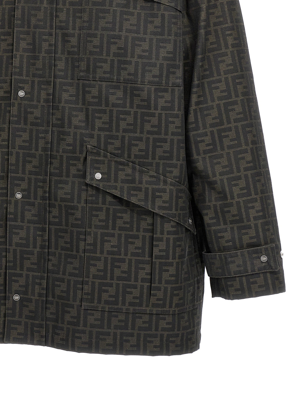 Fendi Brown Polyester Full-Length Jacket