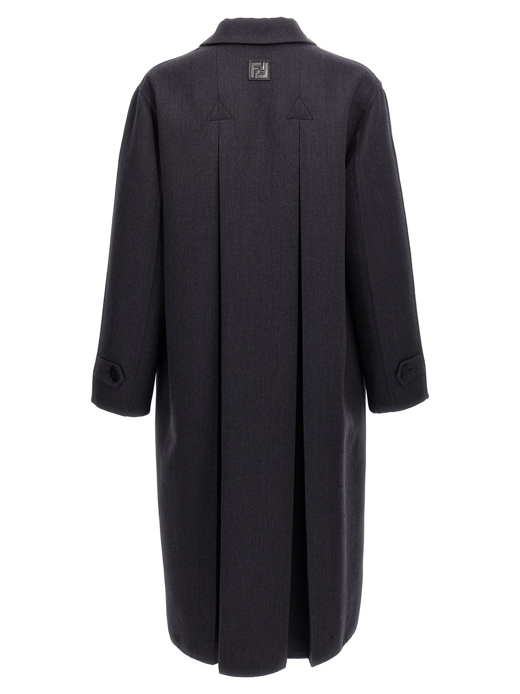 Fendi Blue Virgin Wool Coat