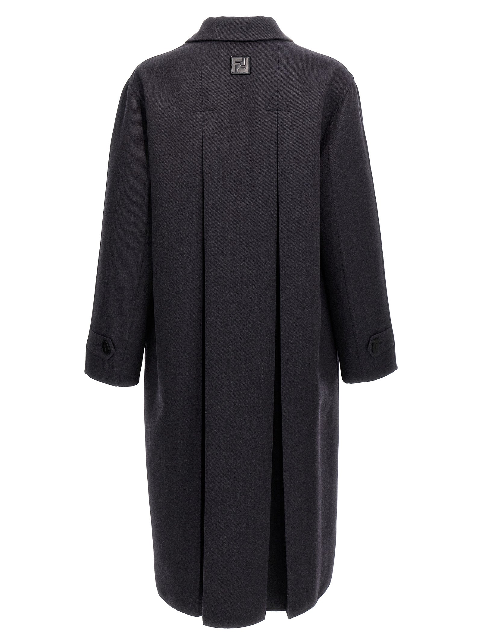 Fendi Blue Virgin Wool Coat
