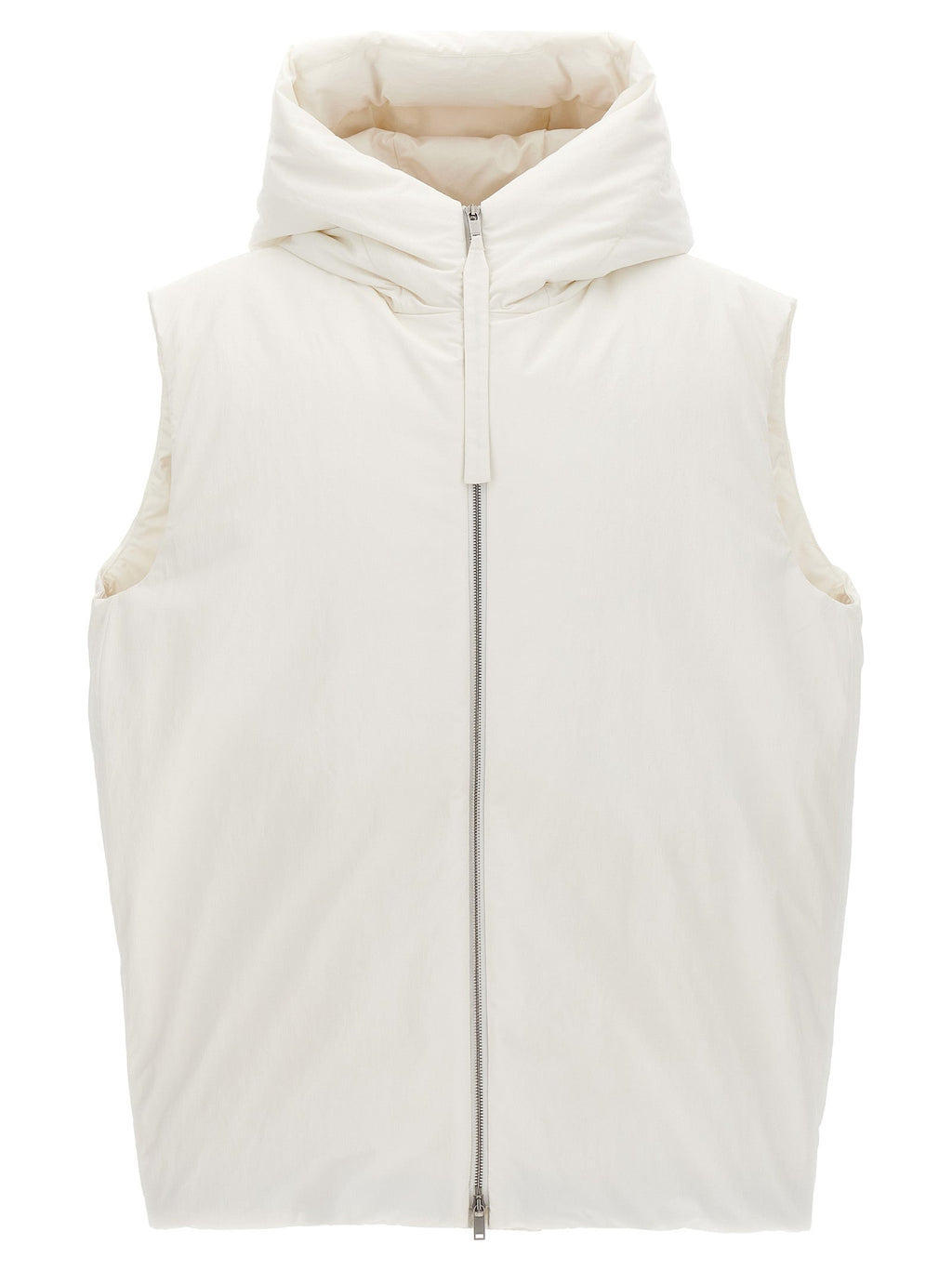 Jil Sander White Polyester Sleeveless Jacket