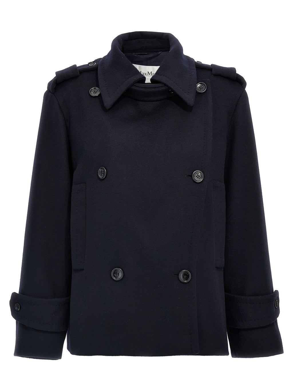 Max Mara Blue Virgin Wool Coat