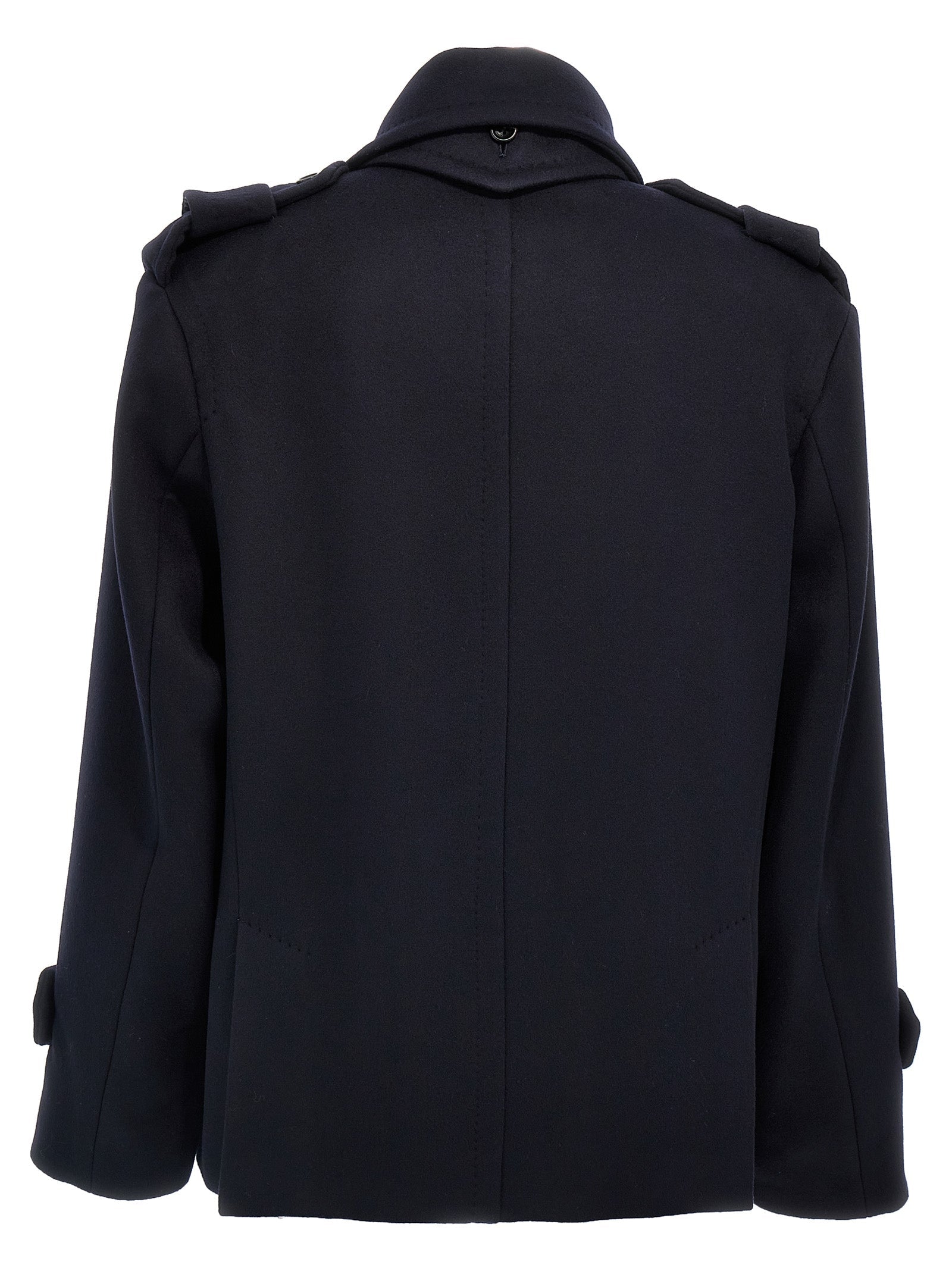 Max Mara Blue Virgin Wool Coat