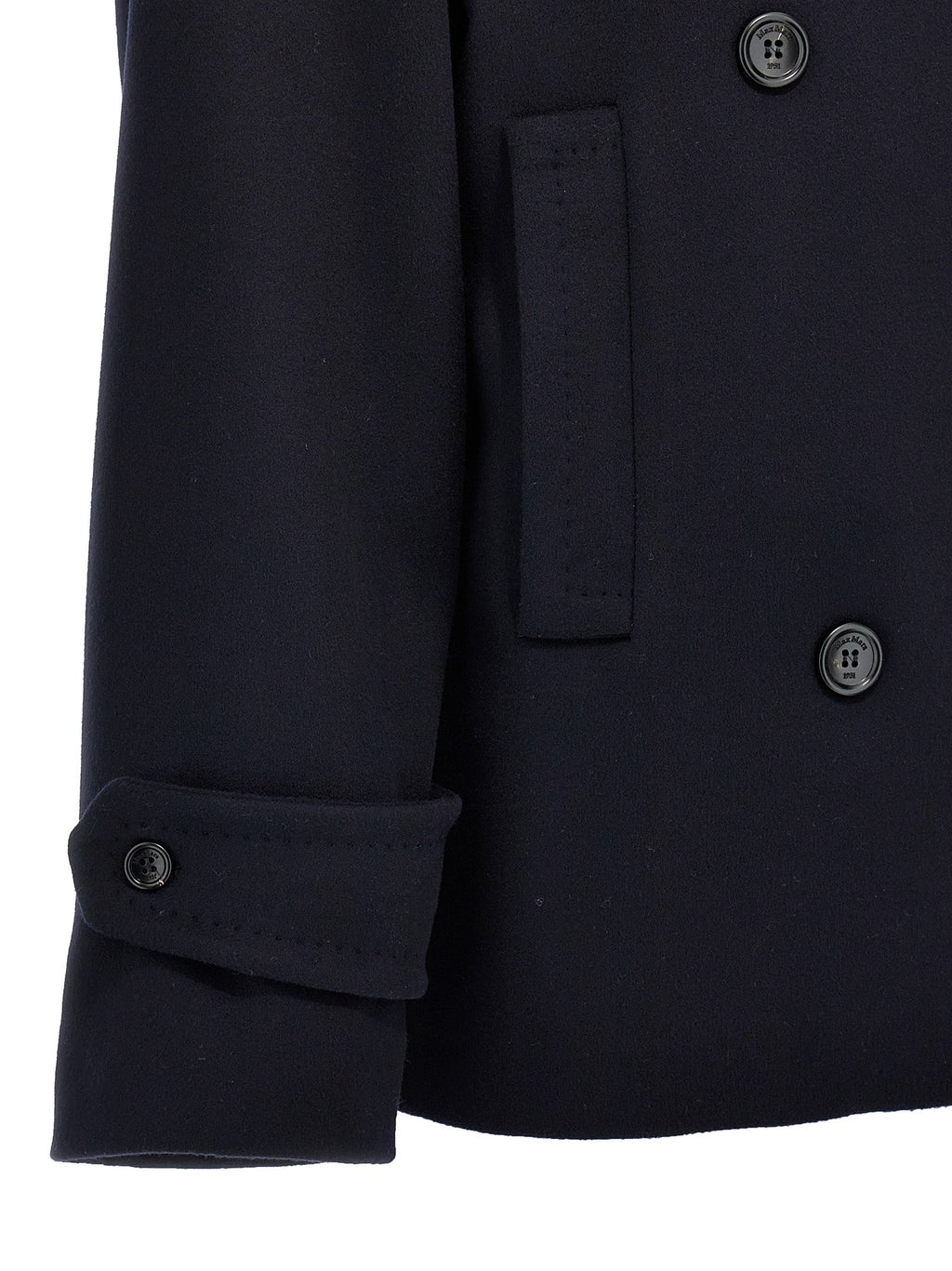 Max Mara Blue Virgin Wool Coat