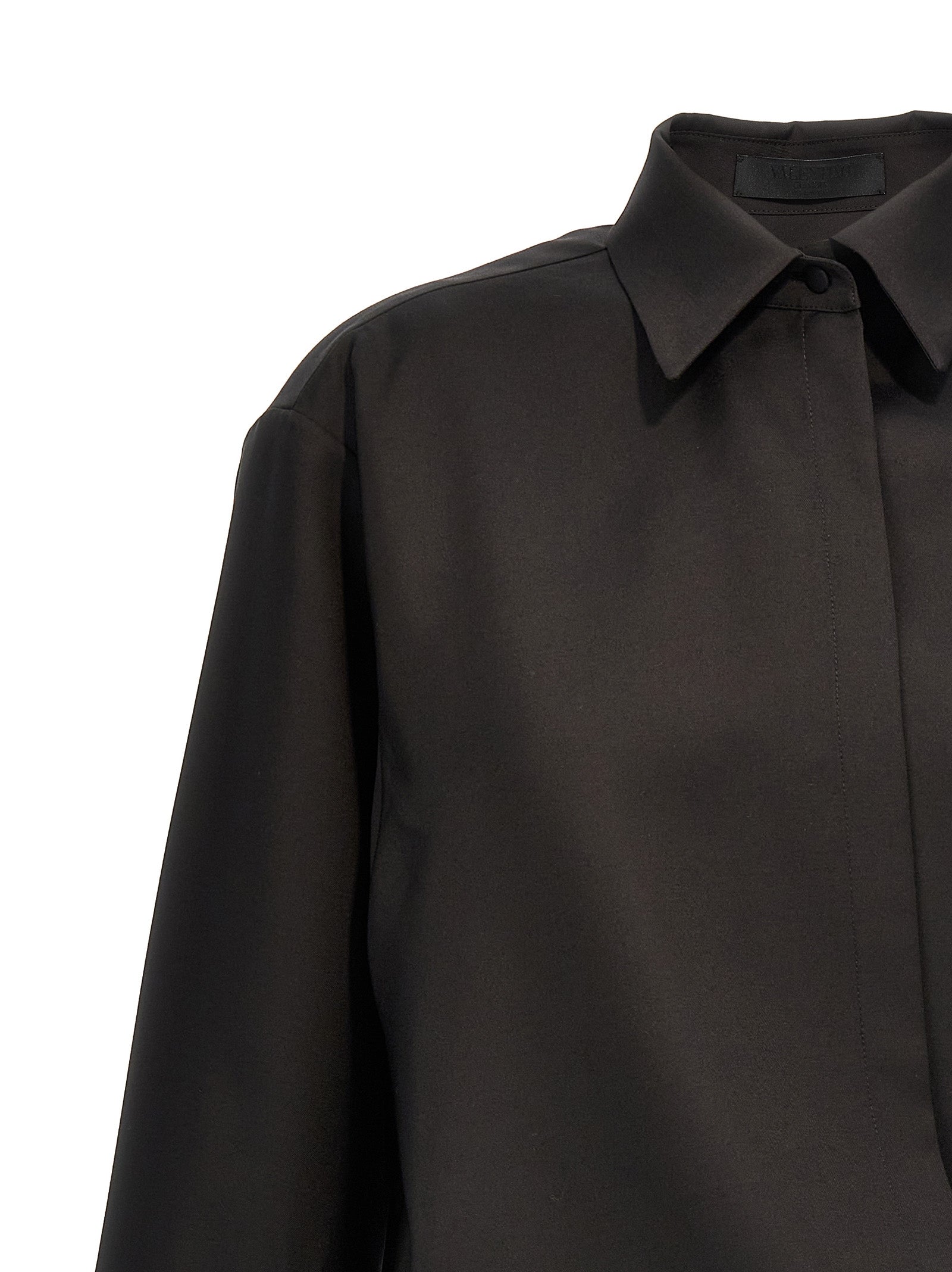 Valentino Garavani Black Wool Blouse