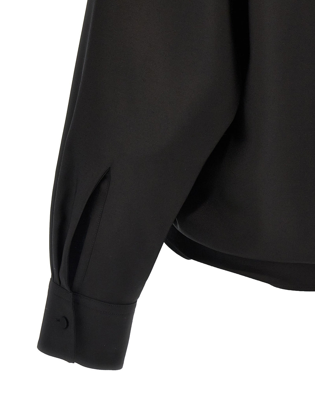 Valentino Garavani Black Wool Blouse