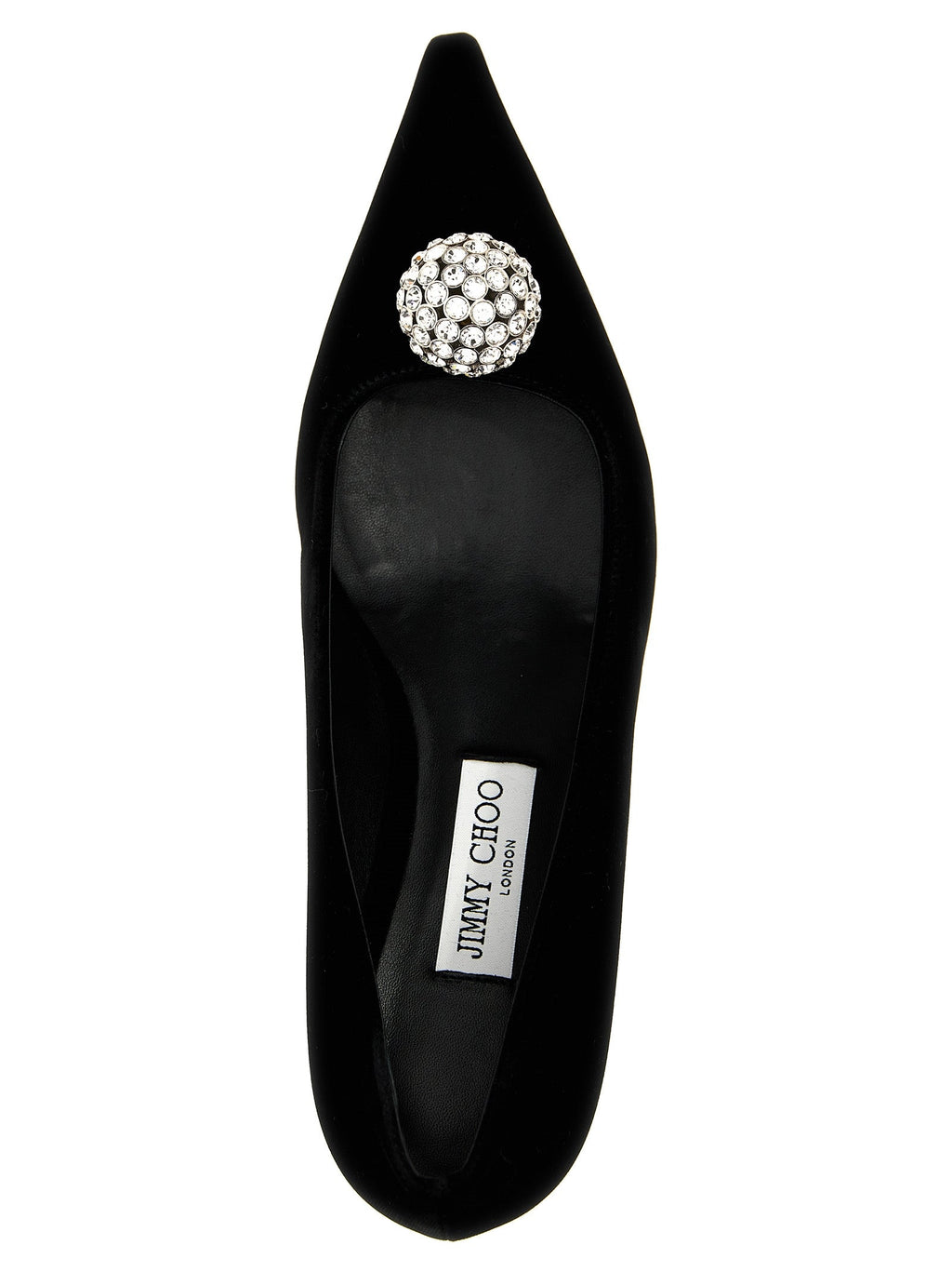 Jimmy Choo Black Textile Mid Heel Pumps