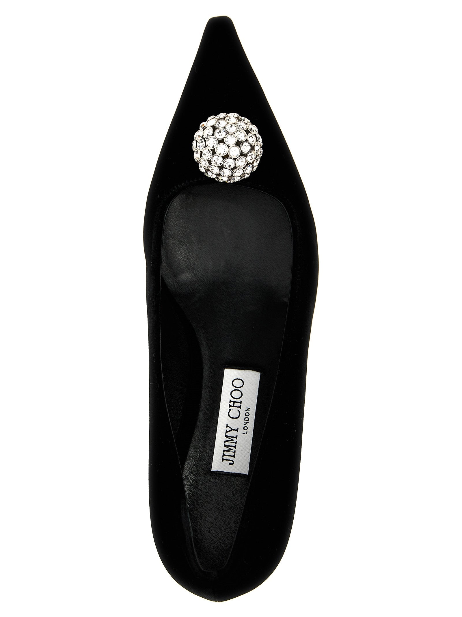Jimmy Choo Black Textile Mid Heel Pumps