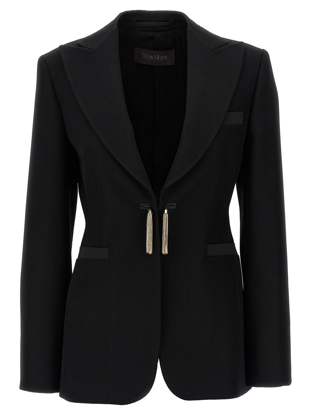 Max Mara Black Virgin Wool Blazer