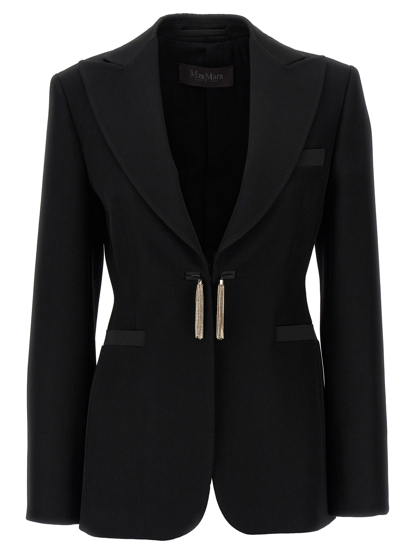 Max Mara Black Virgin Wool Blazer