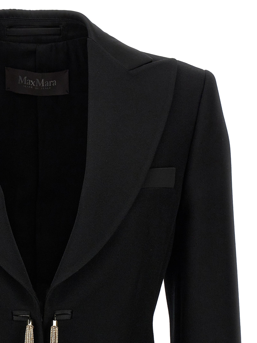 Max Mara Black Virgin Wool Blazer
