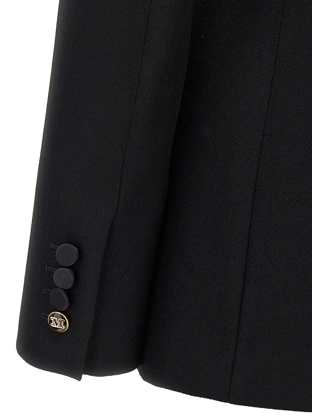 Max Mara Black Virgin Wool Blazer