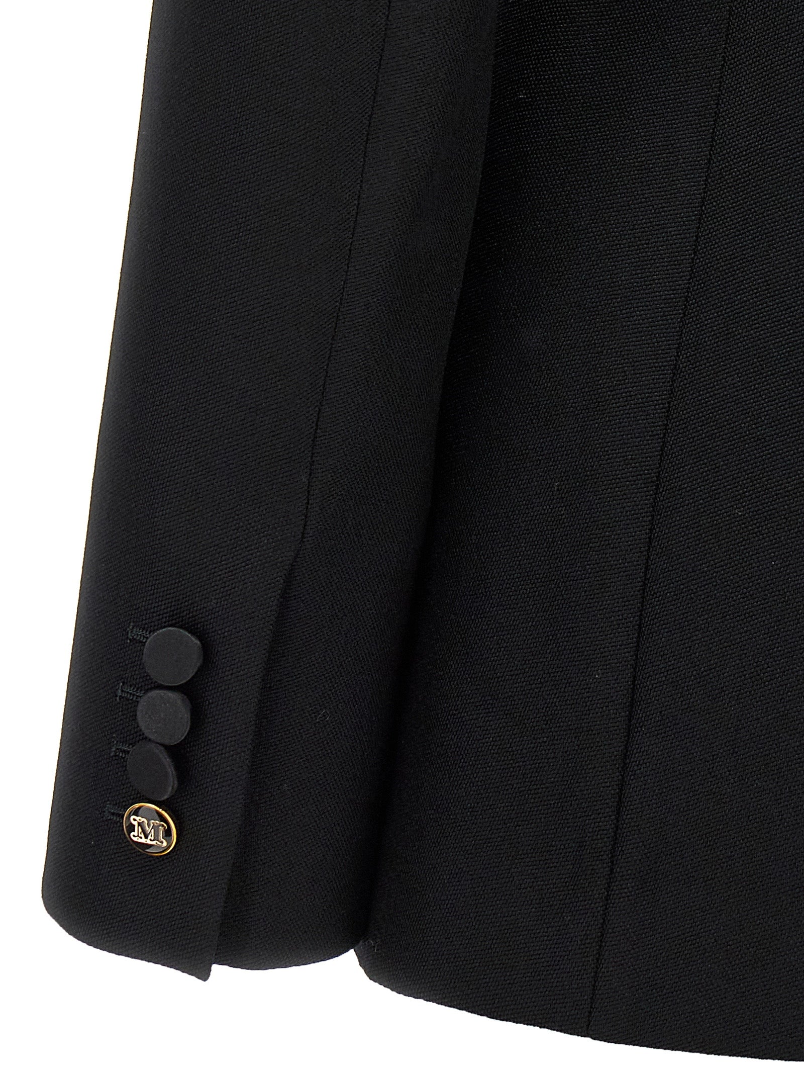 Max Mara Black Virgin Wool Blazer