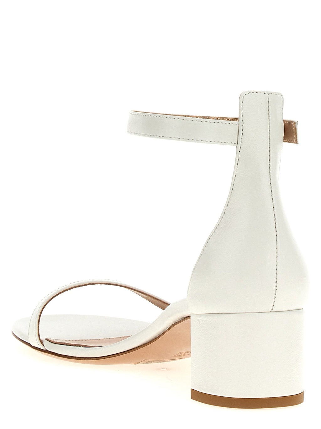 Gianvito Rossi White Leather Flat Sandals