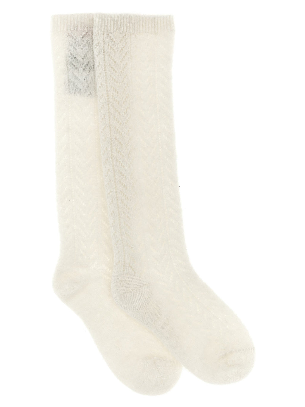 Valentino Garavani White Wool Socks