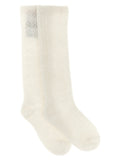 Valentino Garavani White Wool Socks