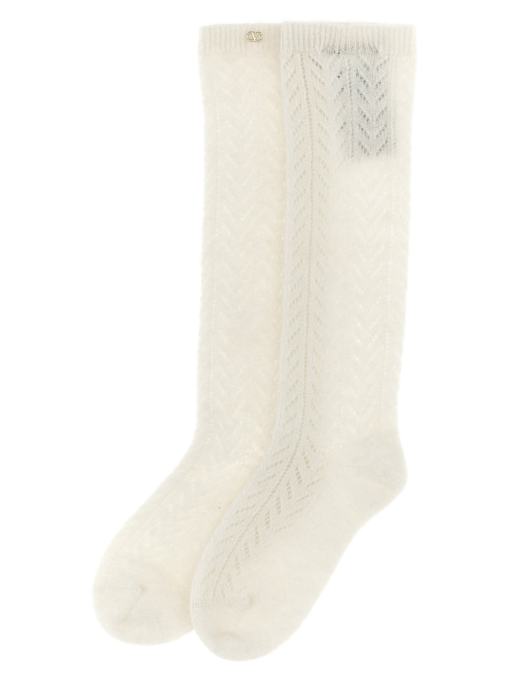 Valentino Garavani White Wool Socks