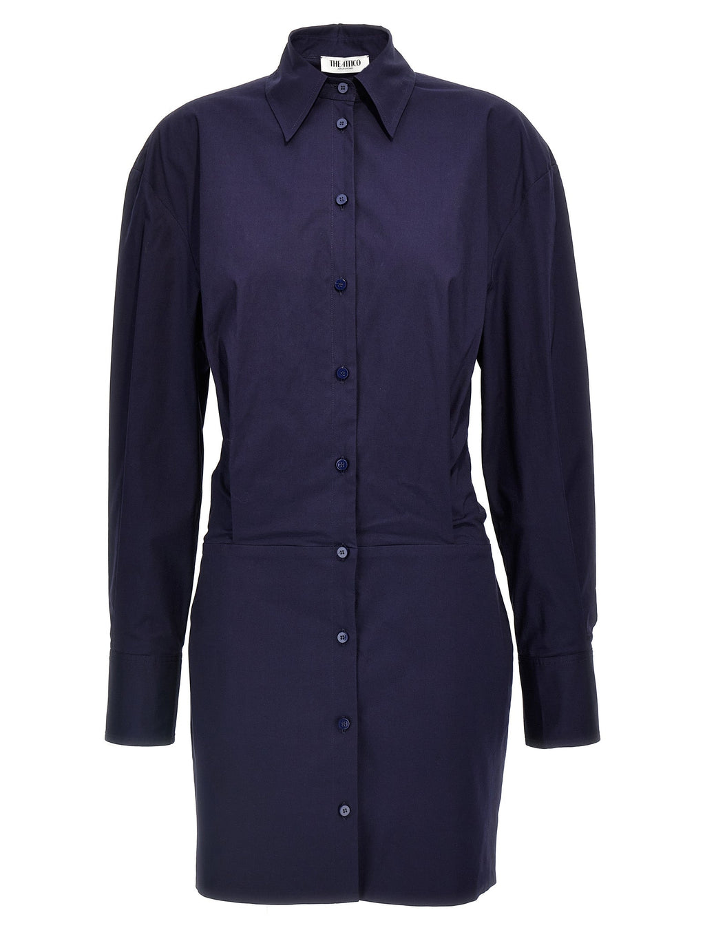 The Attico Blue Cotton Short Dress
