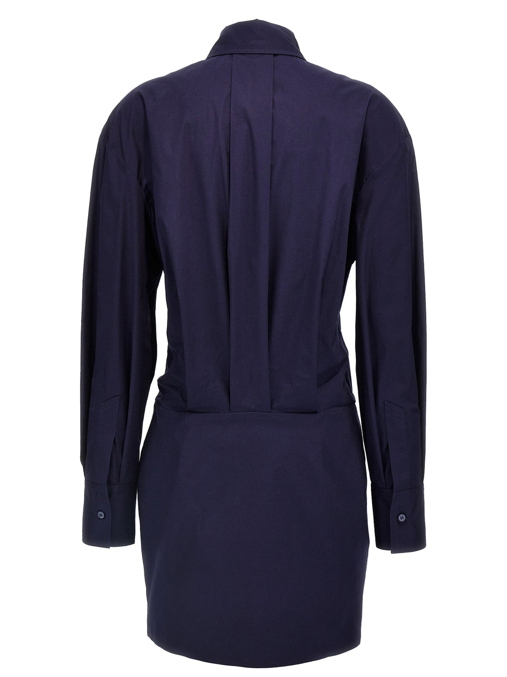 The Attico Blue Cotton Short Dress