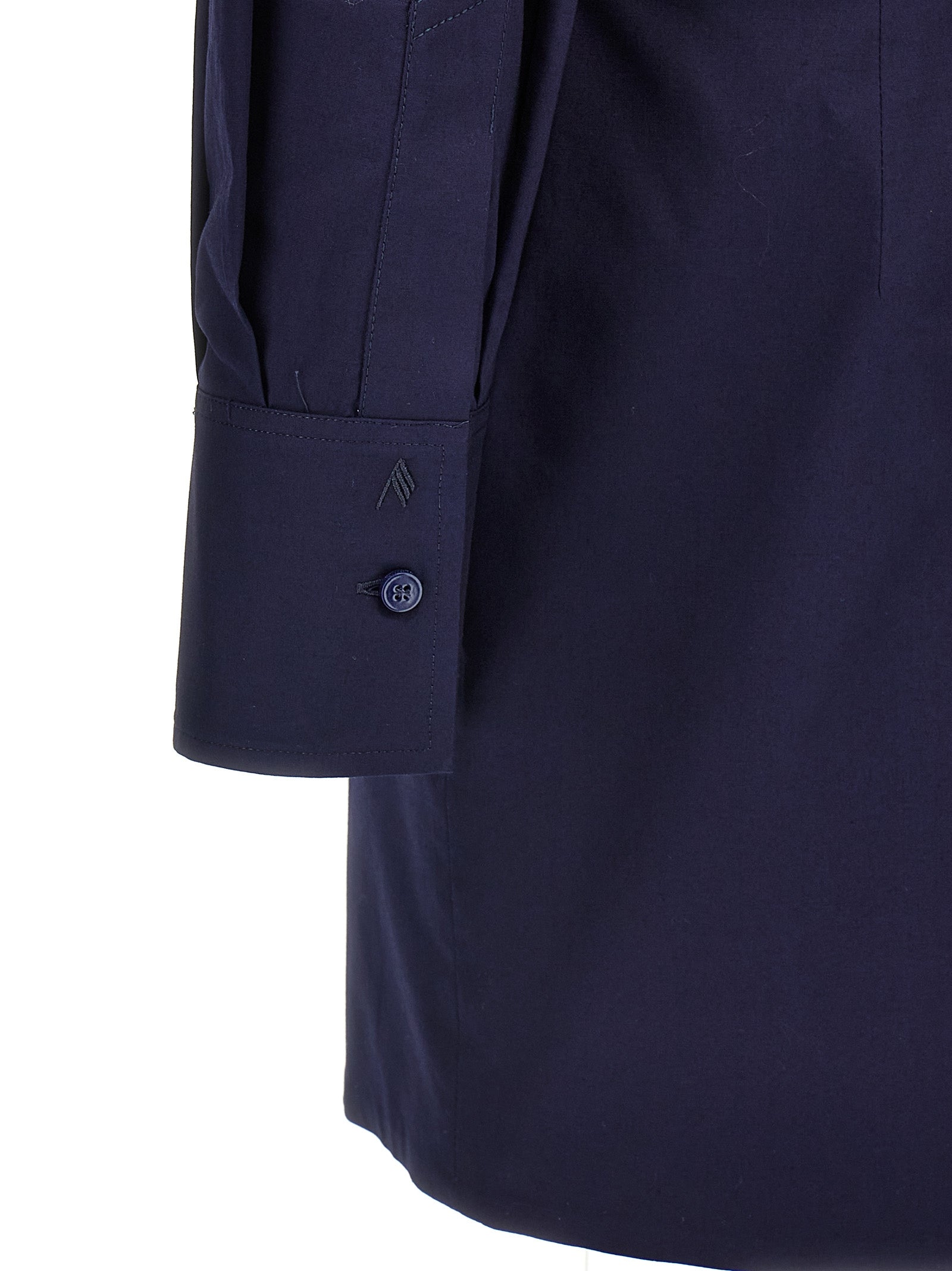 The Attico Blue Cotton Short Dress