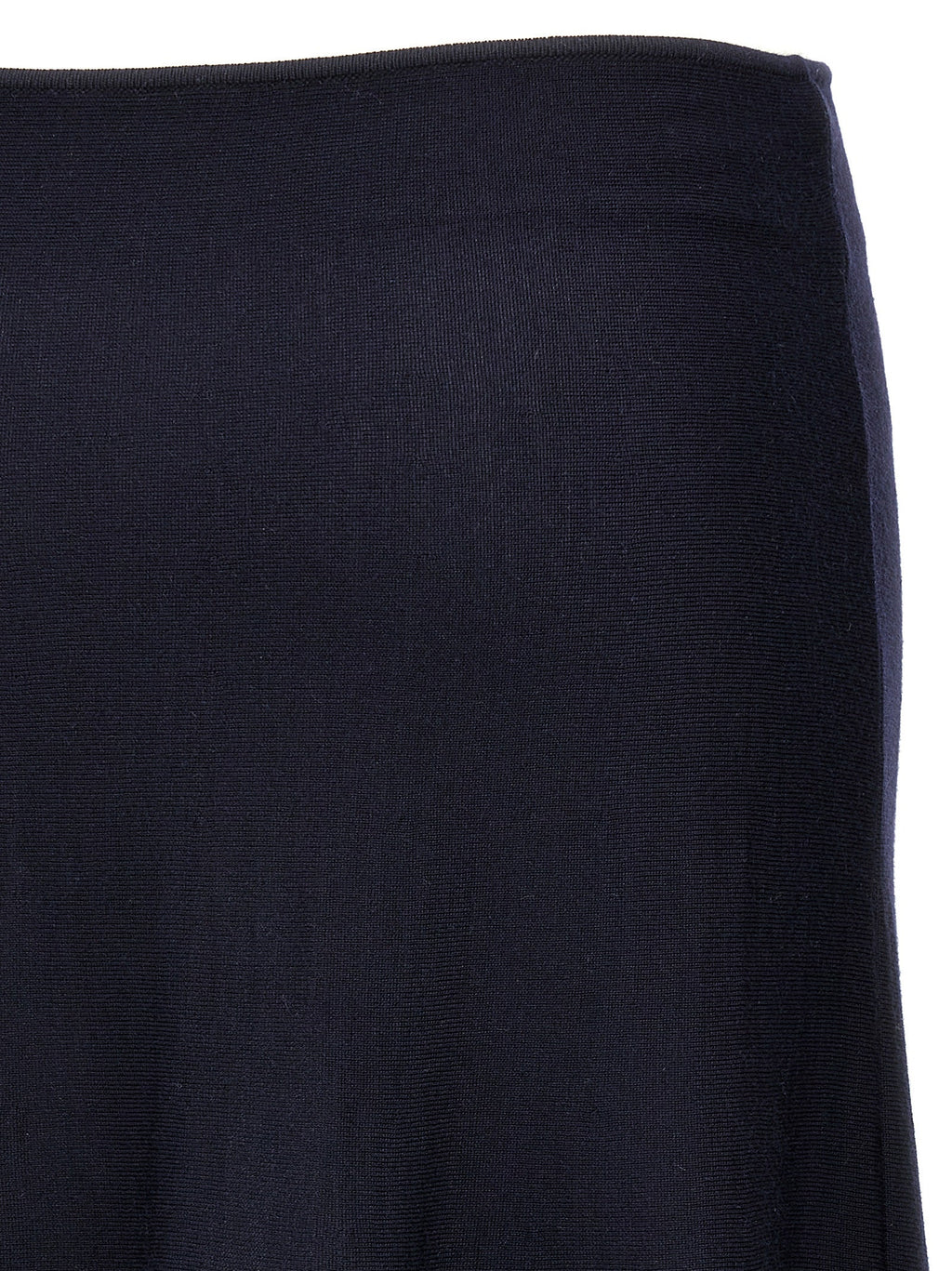 Khaite Blue Wool Midi Skirt
