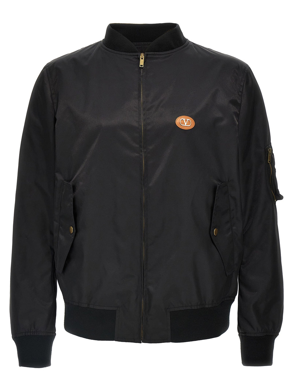 Valentino Garavani Black Polyamide Bomber