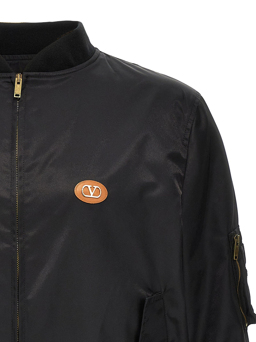 Valentino Garavani Black Polyamide Bomber