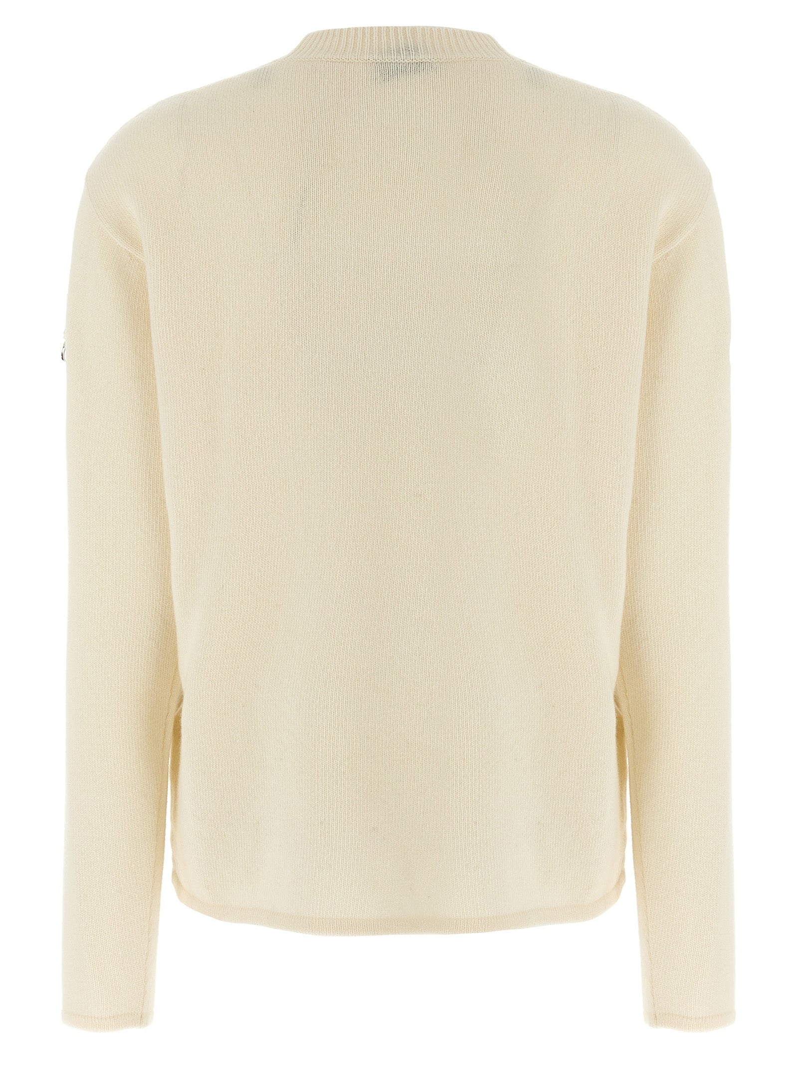 MONCLER GENIUS White Wool Cardigan