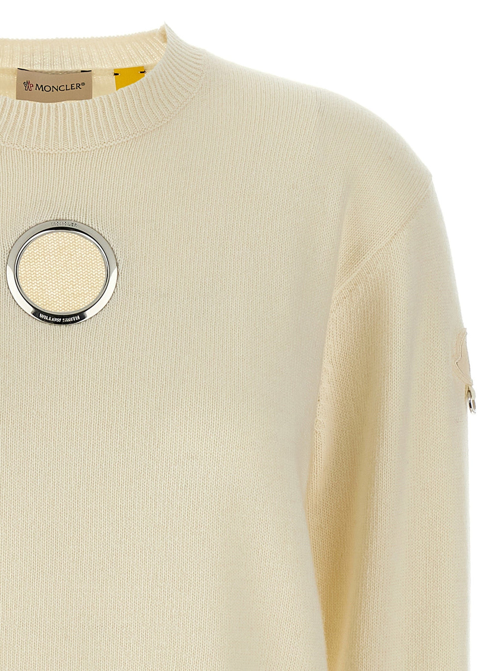 MONCLER GENIUS White Wool Cardigan