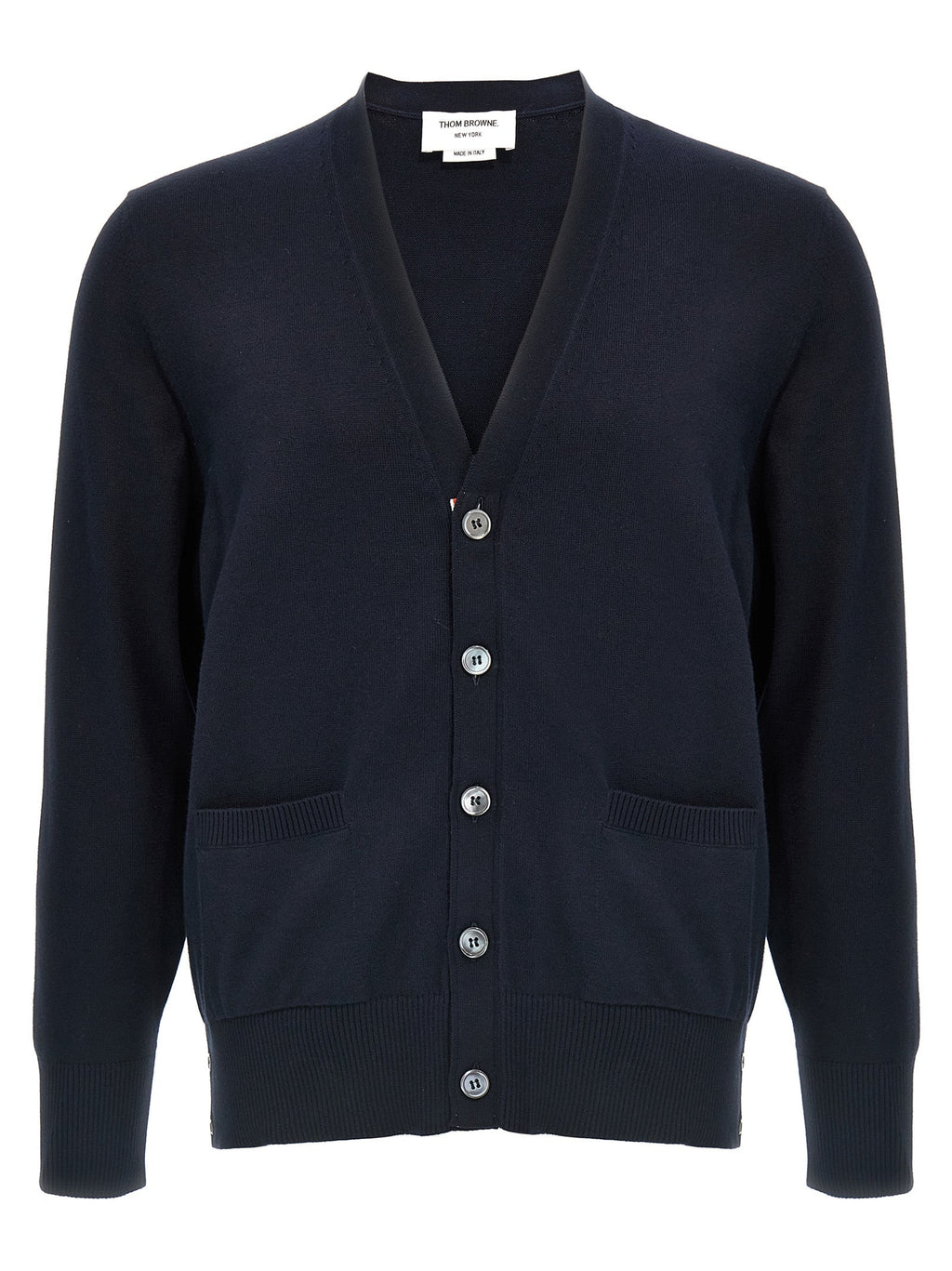 Thom Browne Blue Cotton Cardigan