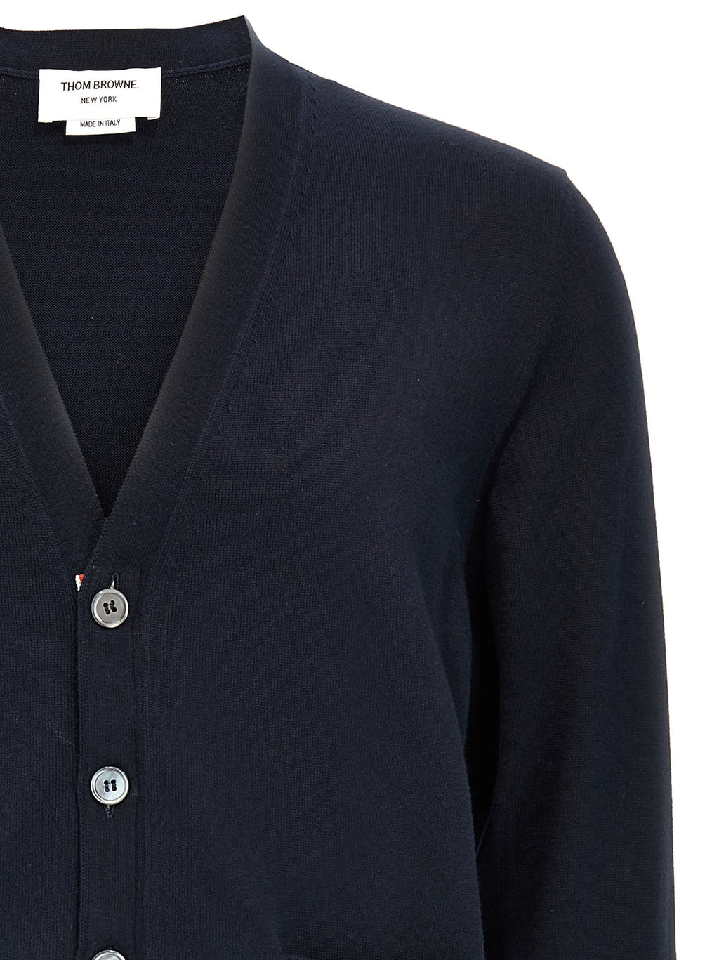 Thom Browne Blue Cotton Cardigan