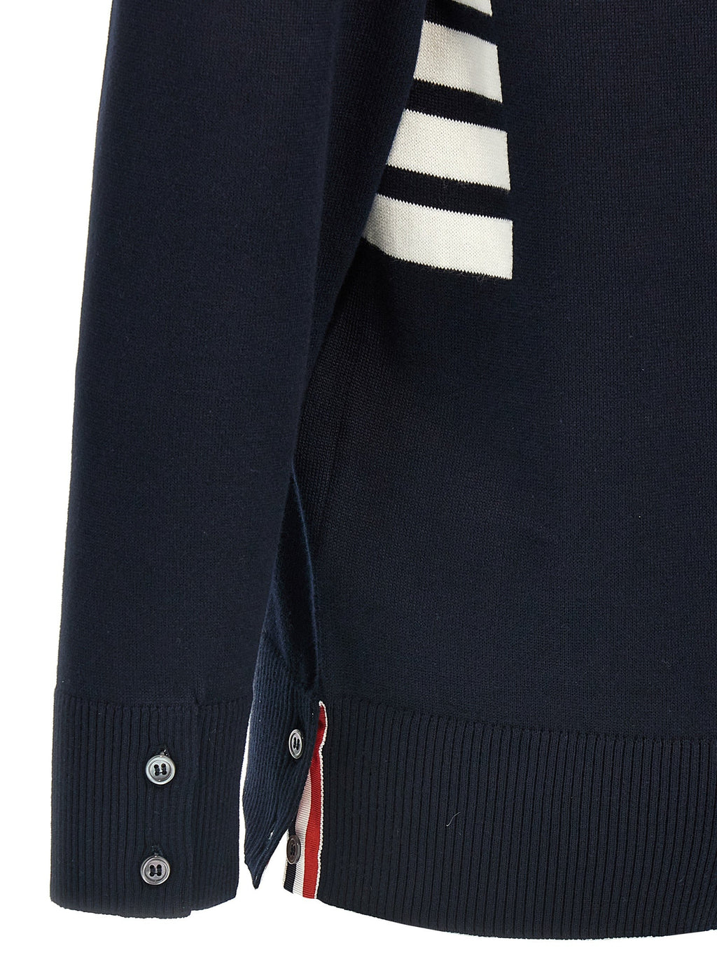 Thom Browne Blue Cotton Cardigan