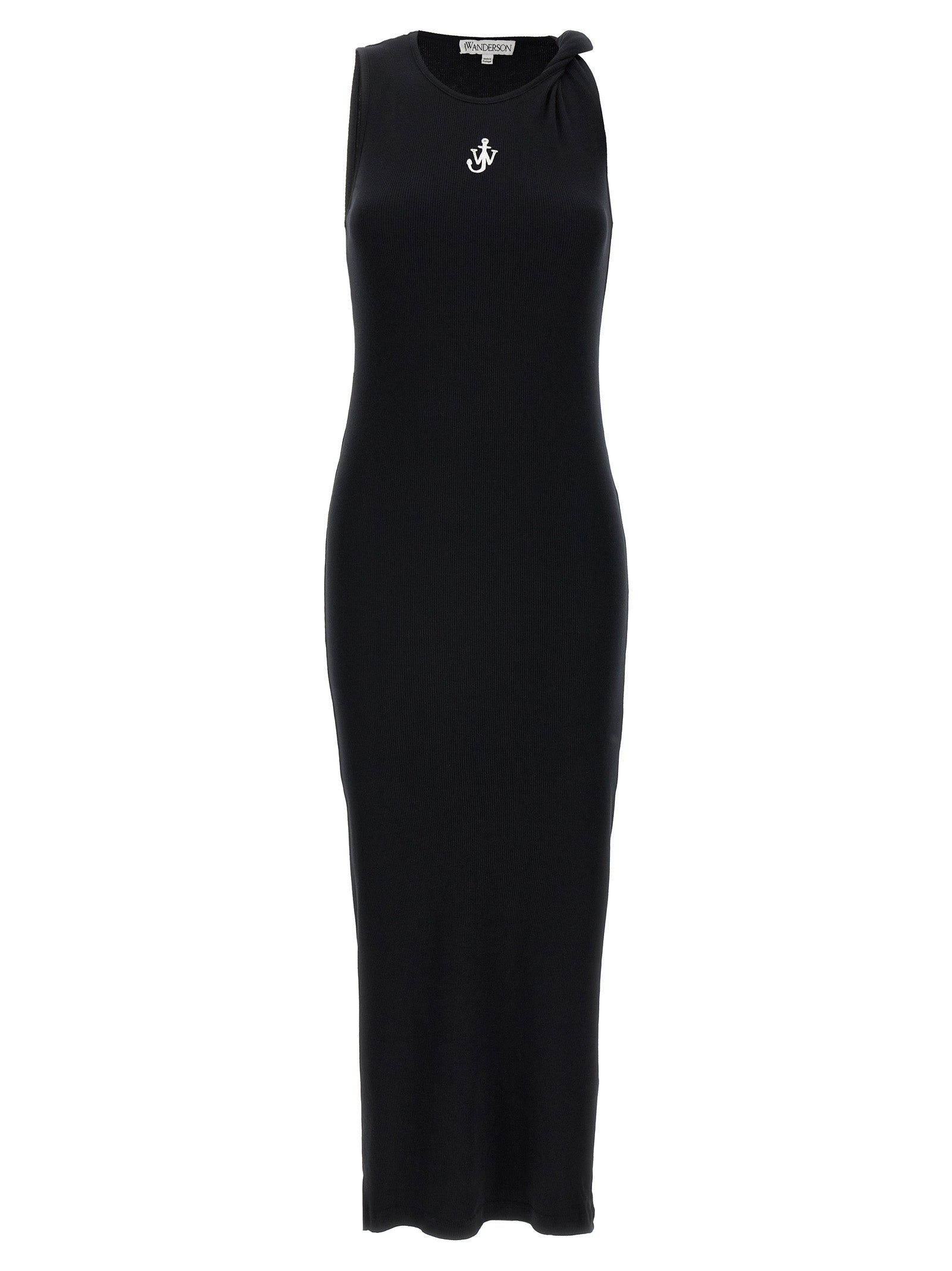 J.W.Anderson Black Cotton Midi Dress
