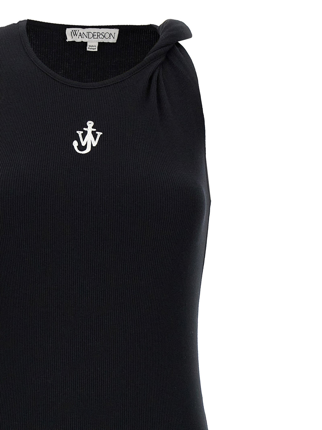 J.W.Anderson Black Cotton Midi Dress