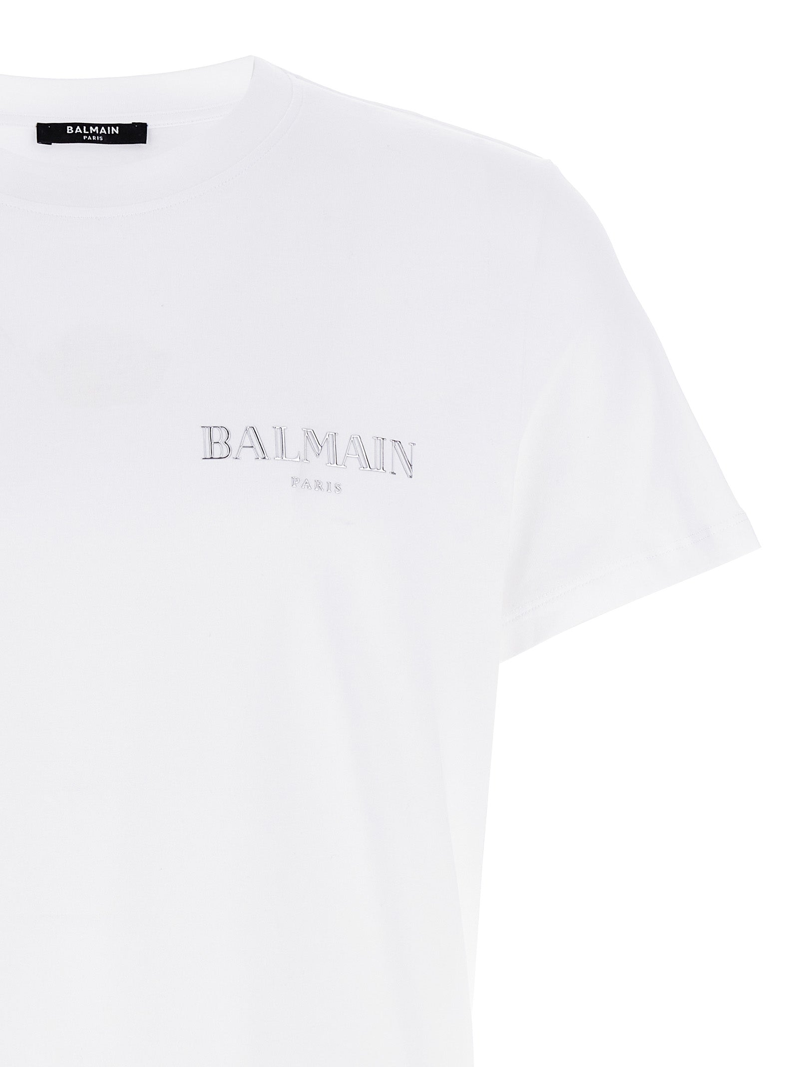 Balmain White Organic Cotton T-Shirt