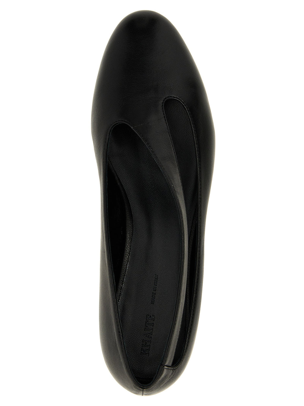 Khaite Black Lamb Leather Ballet Flats