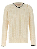 Marni White Cotton Cardigan