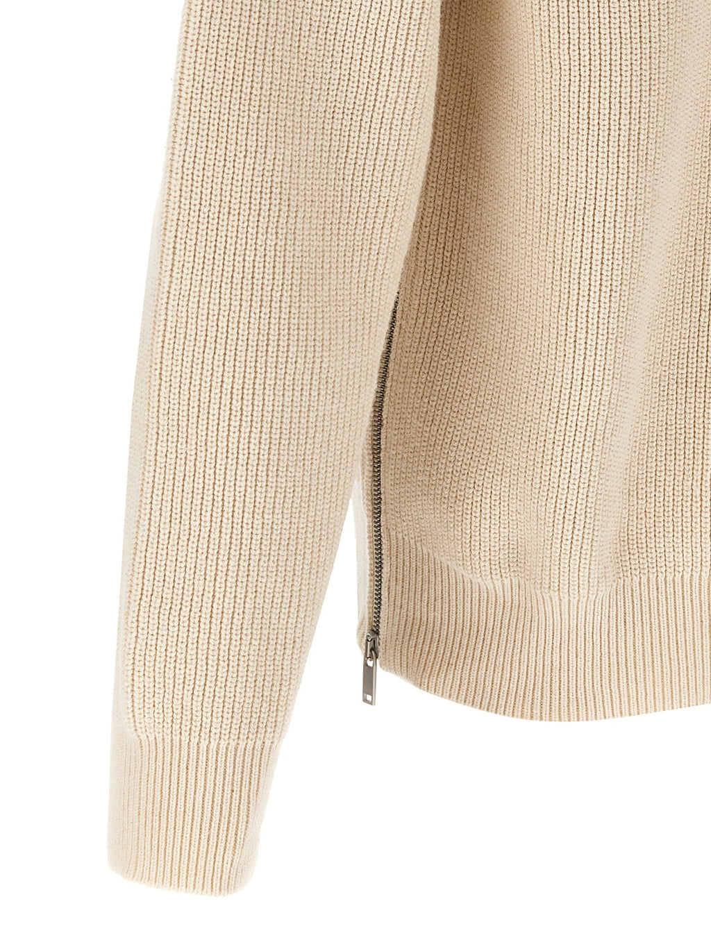 Jil Sander Beige Cotton Cardigan