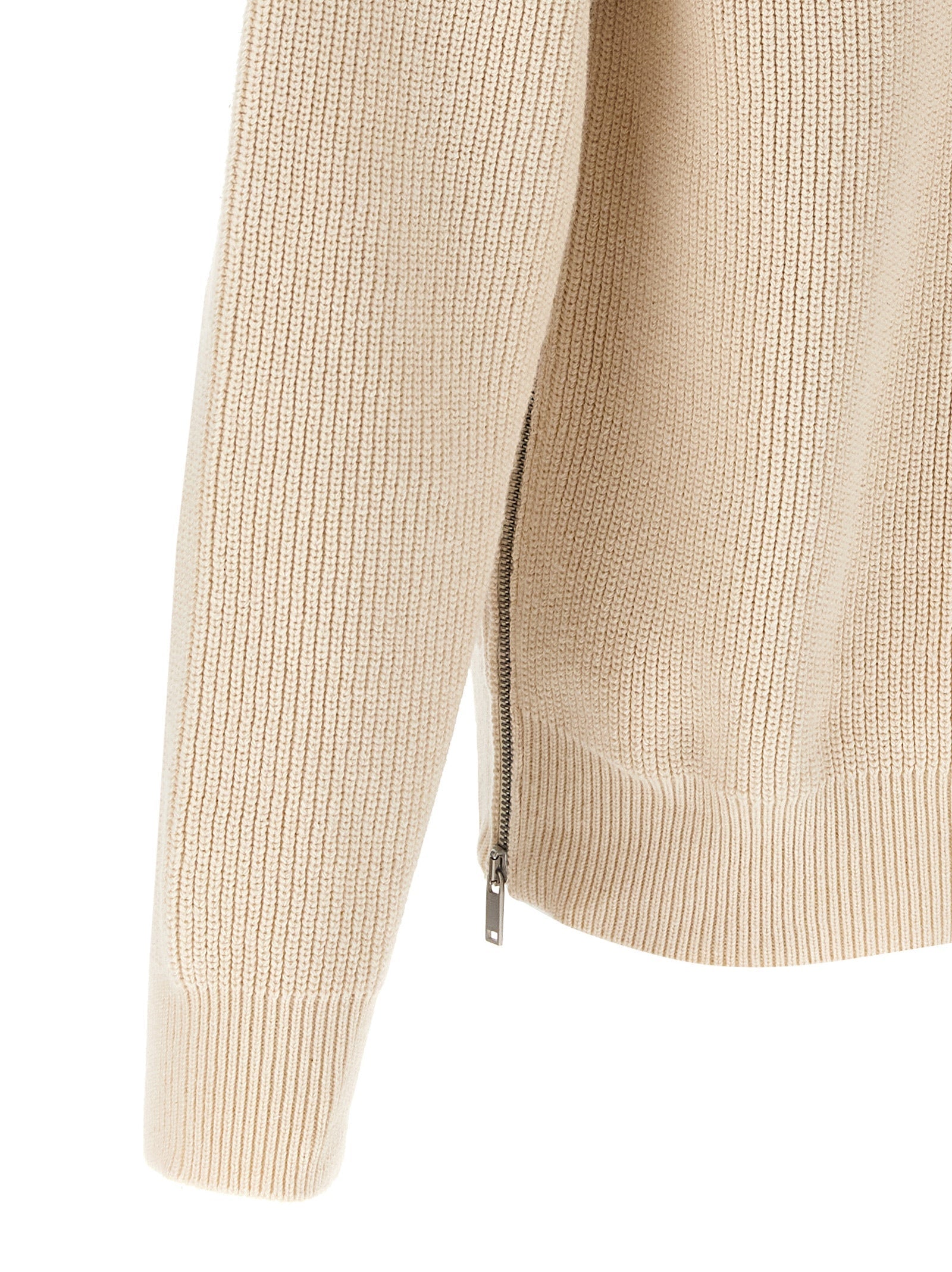 Jil Sander Beige Cotton Cardigan
