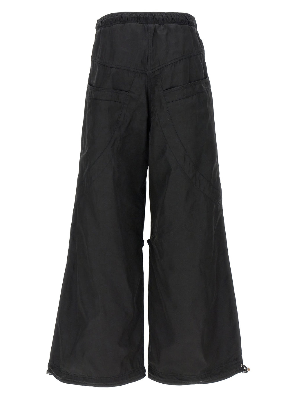 The Attico Black Polyester Casual Pants